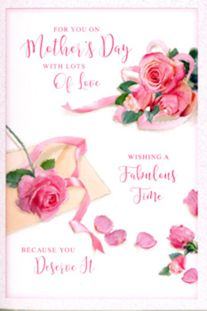 This Mother's Day card composition feels like a moment of stillness beside a vase of roses in a Tolworth living room. The design centres on an arrangement of pink roses strewn artfully across a bright white surface, giving the impression of freshly cut stems laid down for inspection before being gathered into a bouquet. The roses are plump and fully open, each one crafted with visible layers of petals curling softly at the edges, conjuring the tactile sensation of velvety blooms chosen with care from a local florist on Tolworth Broadway. The shades of pink flow from barely-there blush tones to deeper, more confident rose, creating a gentle gradient that draws the eye along the line of flowers. Scattered around the main cluster, loose petals add an unstudied charm, like the subtle traces left behind after arranging flowers for a family celebration. Threaded through the roses is a pale ribbon, soft and flowing, that seems to weave in and out of the blooms, its looping path adding rhythm and a sense of thoughtful finishing. Above this floral tableau, a message for Mother's Day is written in flowing calligraphy, the letters elongated and looping, as if penned slowly and with feeling at a dining table near Ewell Road. The script and flowers work together, the curves of the writing echoing the rounded forms of the petals and the ribbon. Light falls gently across the scene, creating the softest of shadows and a tranquil atmosphere, with no sharp contrasts to disturb the calm. The card feels like a visual expression of gratitude - a quiet, composed way to say thank you, much like pairing a handwritten card with a bouquet delivered by Flowers Tolworth to a doorstep for a special Sunday surprise.